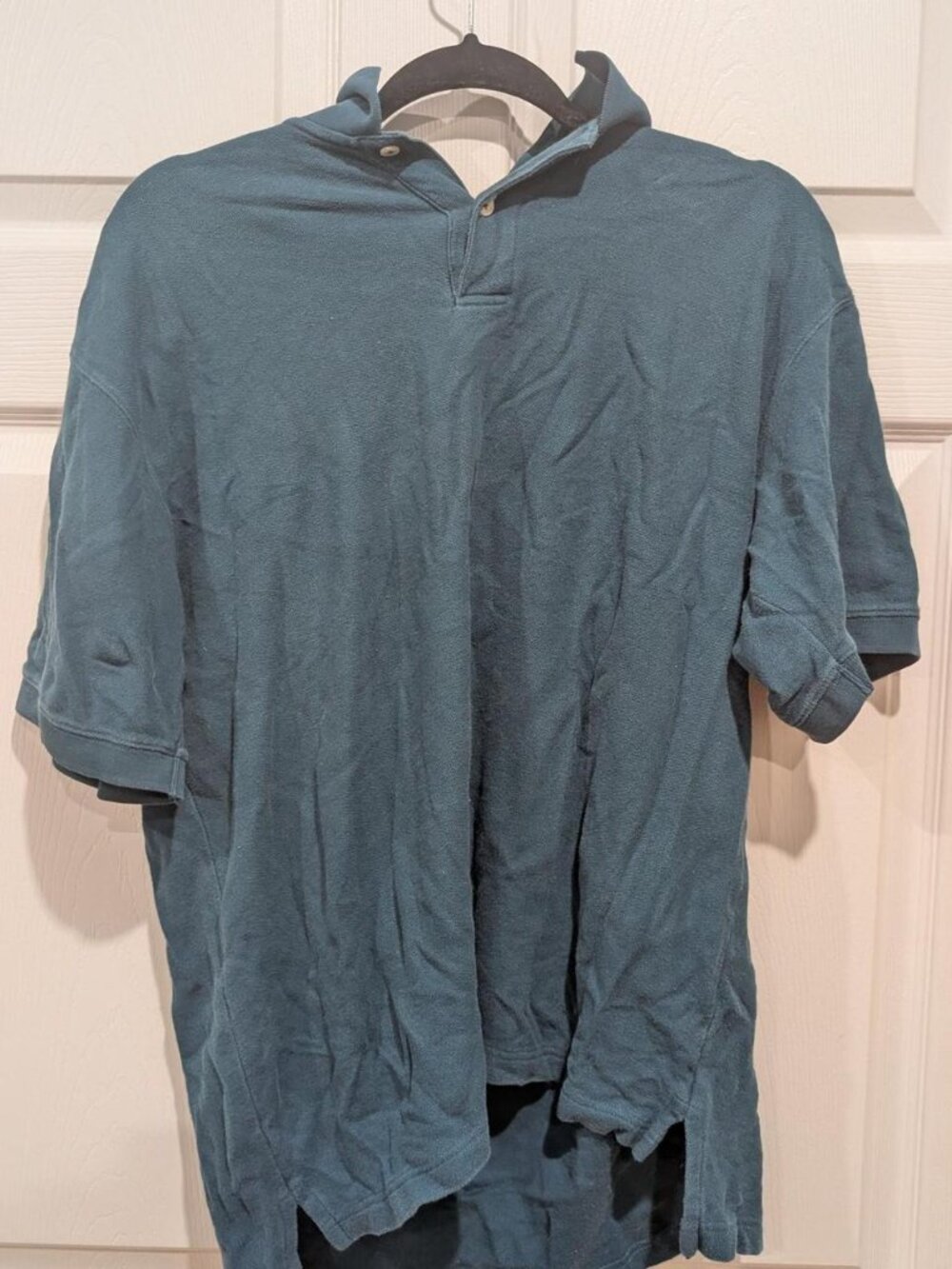 L. L. Bean Viintage Blue Cotton Polo Shirt in size M